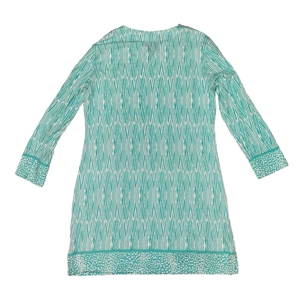 Coolibar 50+ UPF blue green zebra print coverup women’s size medium - Picture 2 of 8